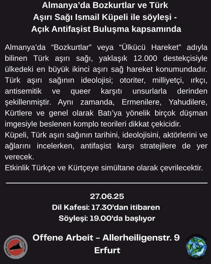 37. Açık Anti-Faşist Buluşma Toplantısı için Türkçe Davet Metni